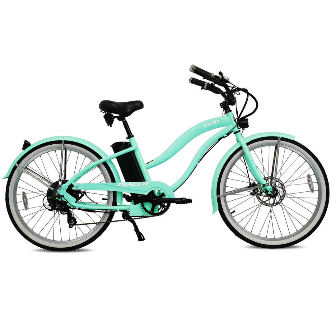 Tracer OMEGA 500W 26" 7 Speed Electric Beach Cruiser Bike