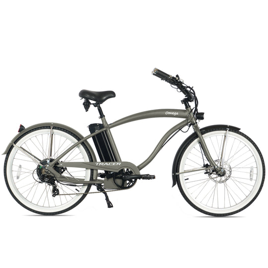 Tracer OMEGA 500W 26" 7 Speed Electric Beach Cruiser Bike