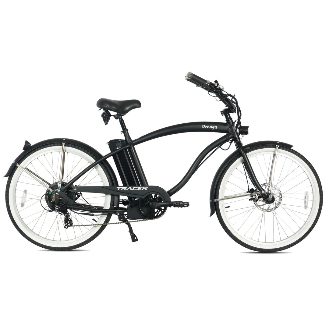 Tracer OMEGA 500W 26" 7 Speed Electric Beach Cruiser Bike