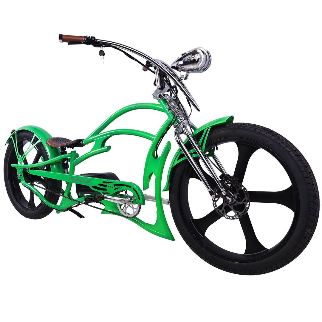 26" Raptor Pro DS Electric 5-speed, 800W Chopper Fat Tires Bike