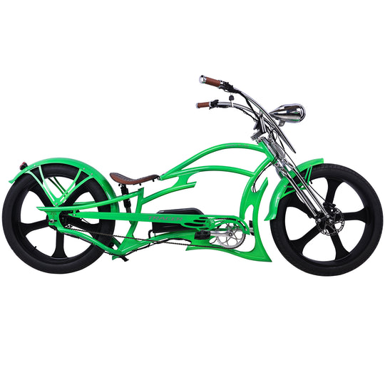 26" Raptor Pro DS Electric 5-speed, 800W Chopper Fat Tires Bike