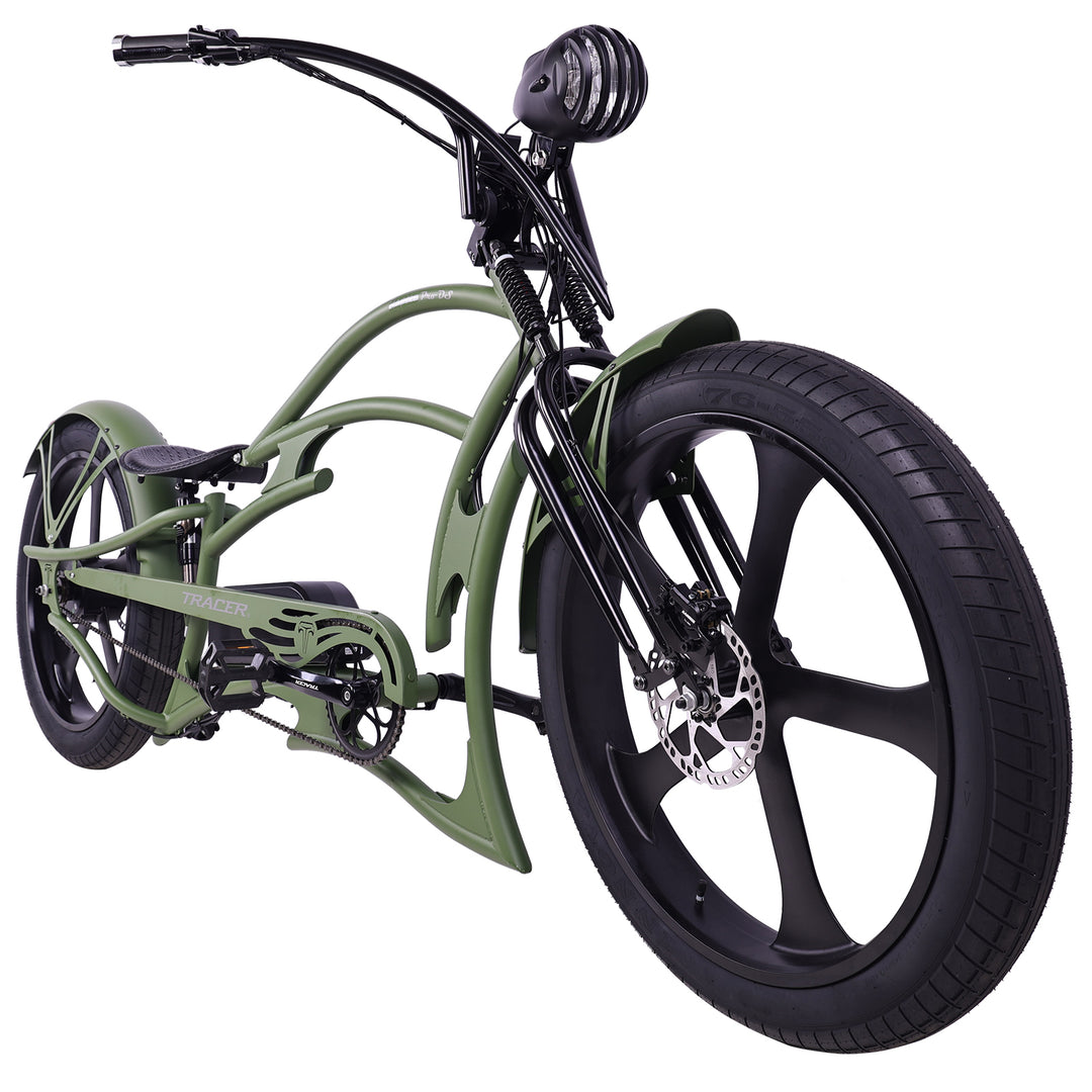 26" Raptor Pro DS Electric 5-speed, 800W Chopper Fat Tires Bike