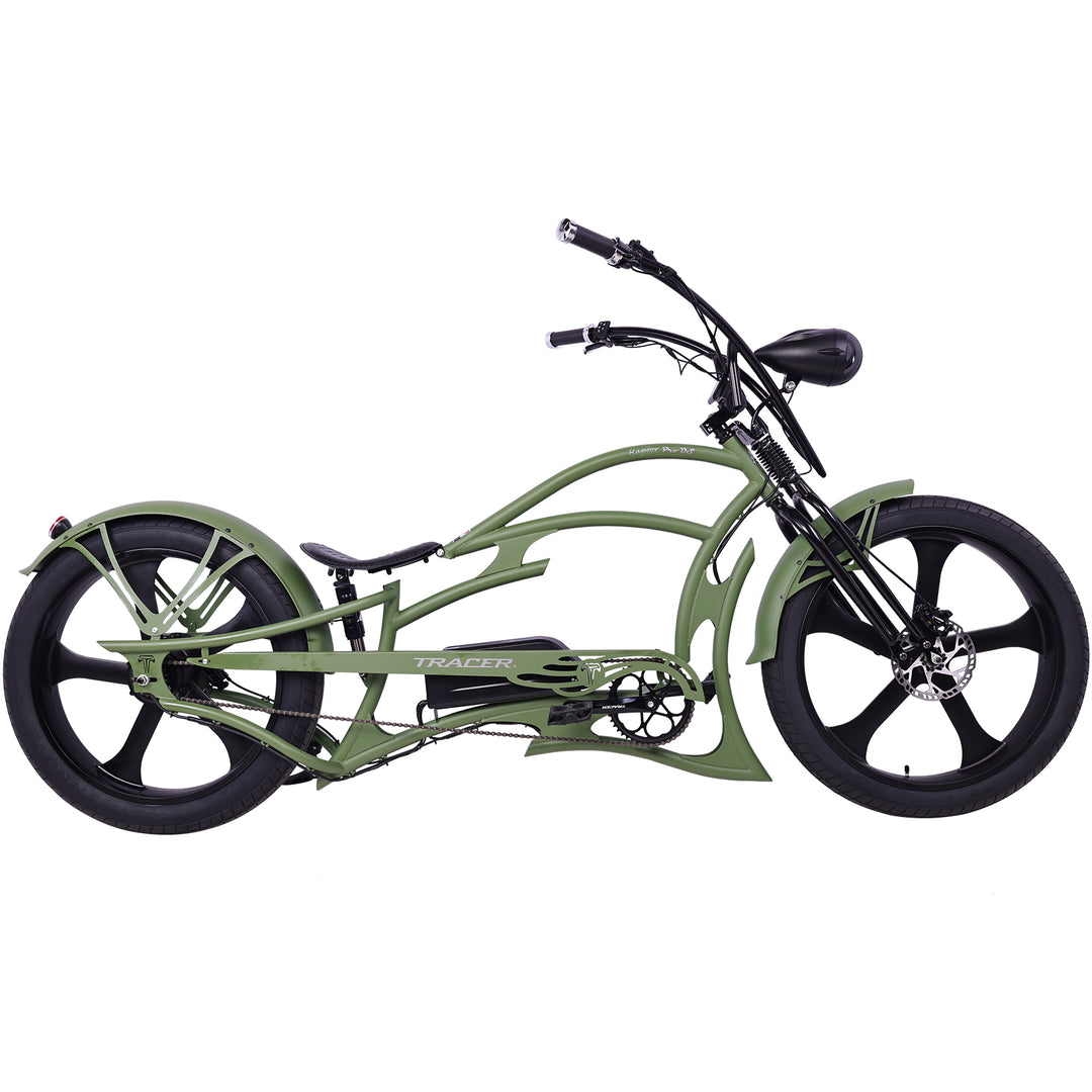 26" Raptor Pro DS Electric 5-speed, 800W Chopper Fat Tires Bike
