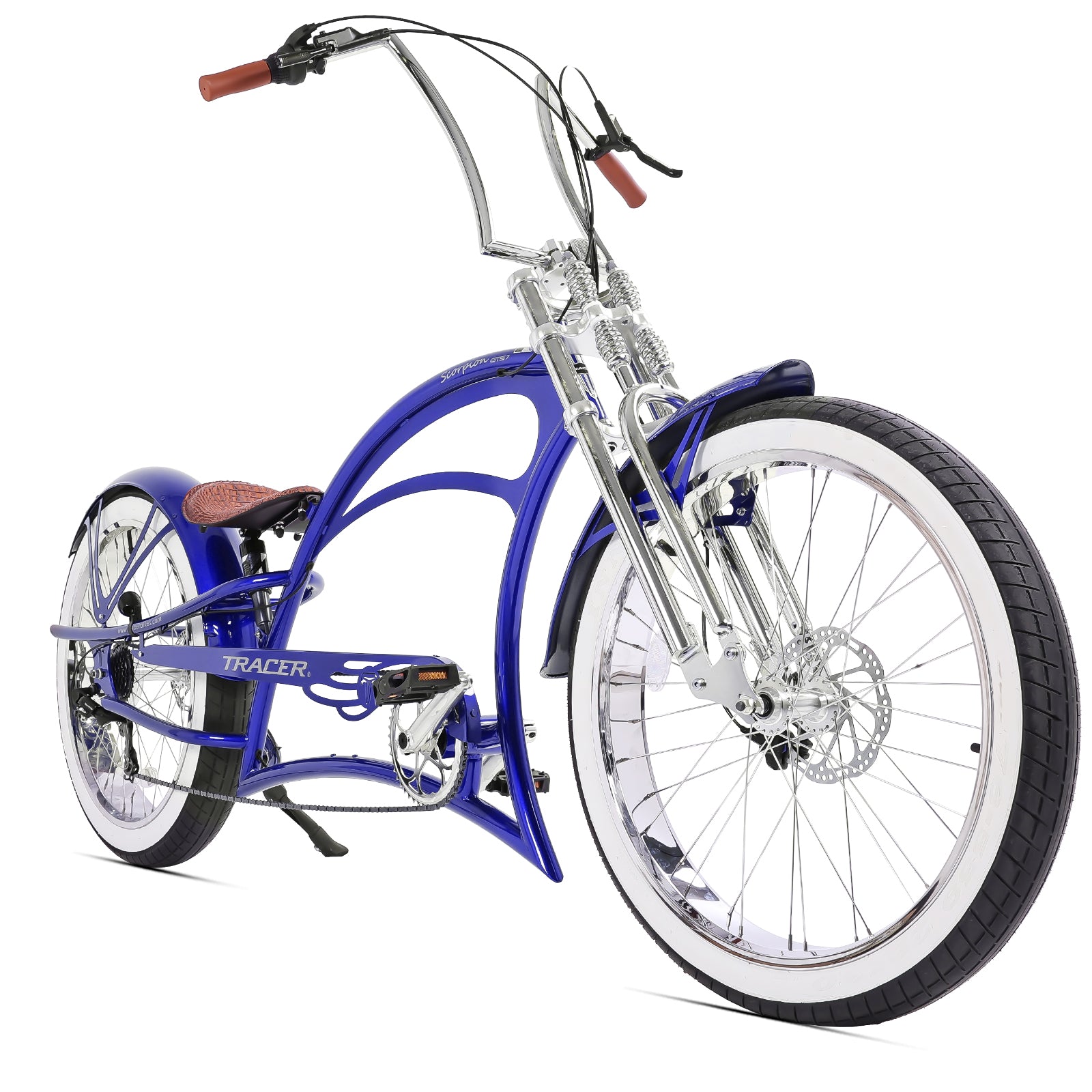 Chopper リラクゼーション Scorpion GTS 7 Speed Stretch Crusier Bicycle – Micargi