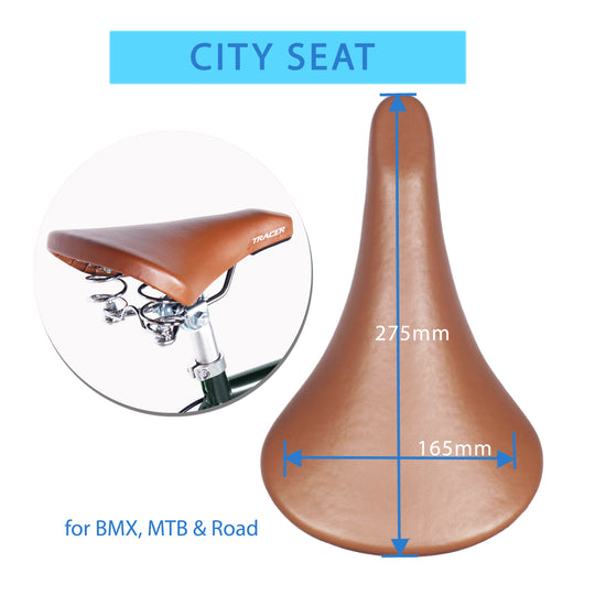 Tracer AF-7024-BRN Retro City Bikes Saddles with Coil Spring