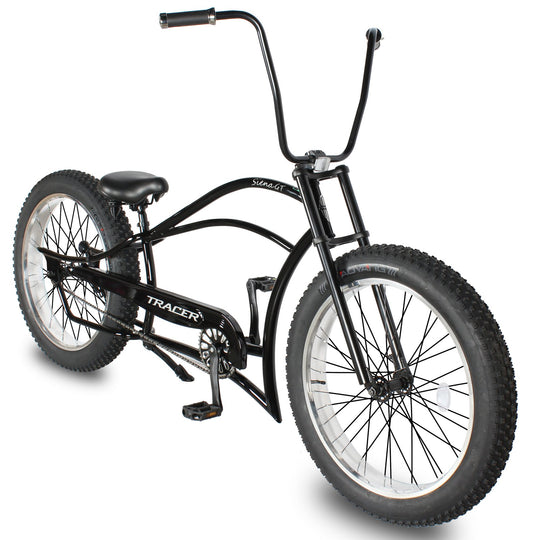 Tracer Siena GT 26'' Chopper Stretch Cruiser Fat Tire Bikes Oversized Frame, Hi-rise Handlebar, Available in 1 Speed/7 Speed