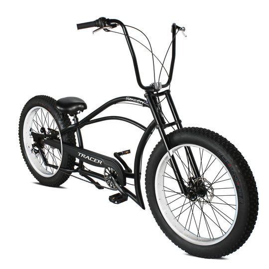 Tracer Siena GT 26'' Chopper Stretch Cruiser Fat Tire Bikes Oversized Frame, Hi-rise Handlebar, Available in 1 Speed/7 Speed