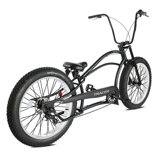 Tracer Siena GT 26'' Chopper Stretch Cruiser Fat Tire Bikes Oversized Frame, Hi-rise Handlebar, Available in 1 Speed/7 Speed