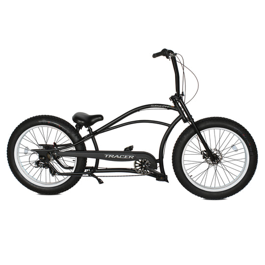 Tracer Siena GT 26'' Chopper Stretch Cruiser Fat Tire Bikes Oversized Frame, Hi-rise Handlebar, Available in 1 Speed/7 Speed