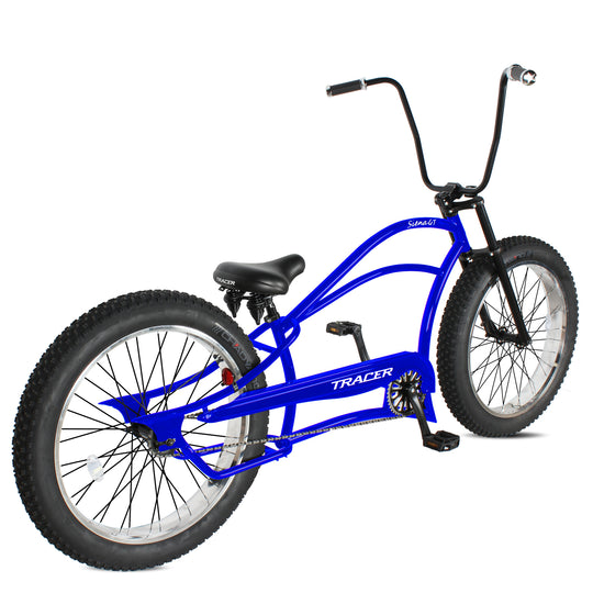 Tracer Siena GT 26'' Chopper Stretch Cruiser Fat Tire Bikes Oversized Frame, Hi-rise Handlebar, Available in 1 Speed/7 Speed