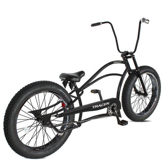 Tracer Siena GT 26'' Chopper Stretch Cruiser Fat Tire Bikes Oversized Frame, Hi-rise Handlebar, Available in 1 Speed/7 Speed