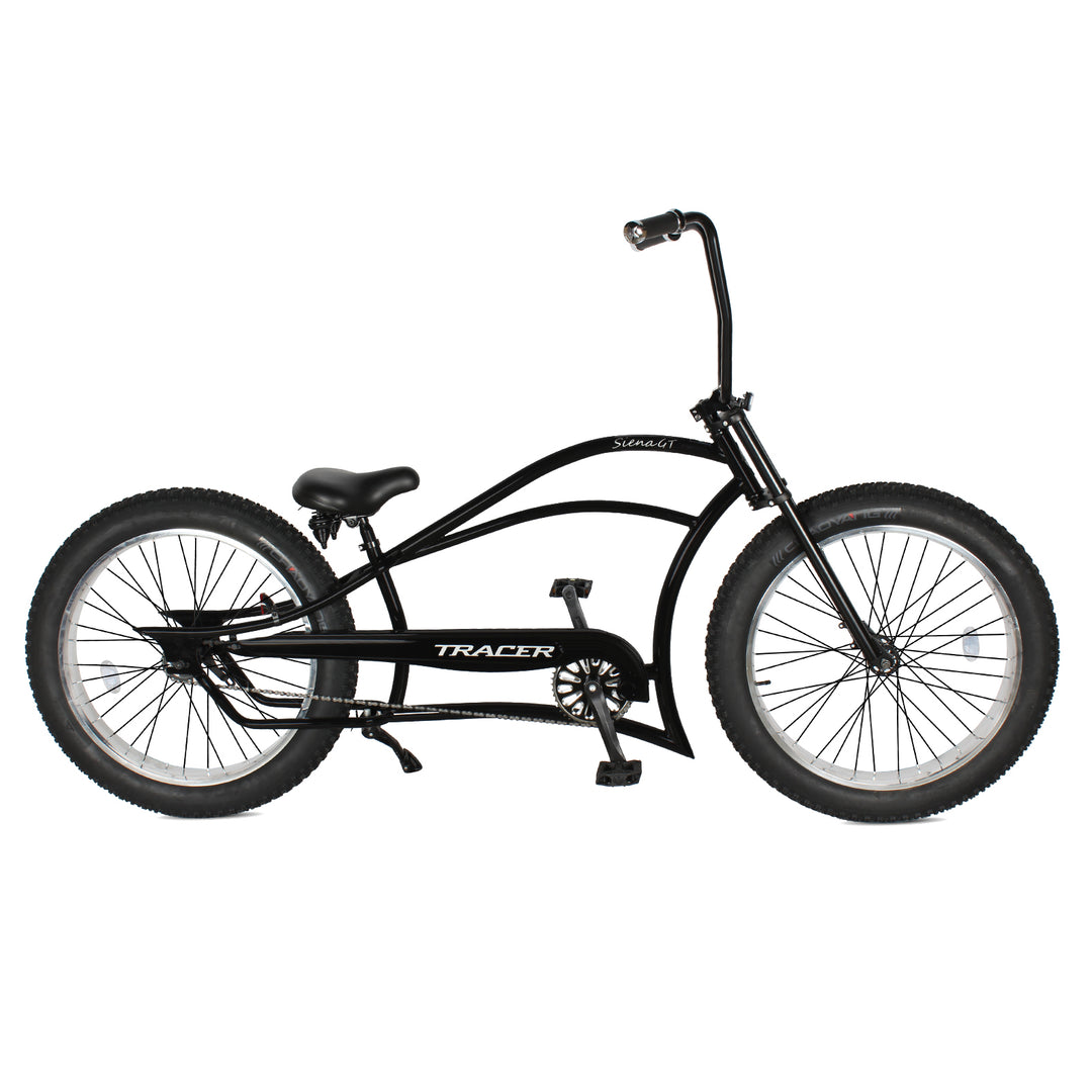 Tracer Siena GT 26'' Chopper Stretch Cruiser Fat Tire Bikes Oversized Frame, Hi-rise Handlebar, Available in 1 Speed/7 Speed