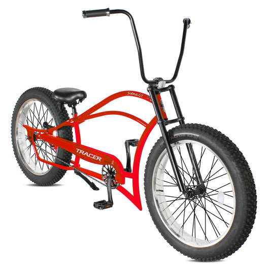 Tracer Siena GT 26'' Chopper Stretch Cruiser Fat Tire Bikes Oversized Frame, Hi-rise Handlebar, Available in 1 Speed/7 Speed