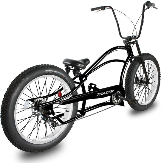 Tracer Siena GT 26'' Chopper Stretch Cruiser Fat Tire Bikes Oversized Frame, Hi-rise Handlebar, Available in 1 Speed/7 Speed