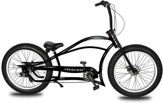 Tracer Siena GT 26'' Chopper Stretch Cruiser Fat Tire Bikes Oversized Frame, Hi-rise Handlebar, Available in 1 Speed/7 Speed