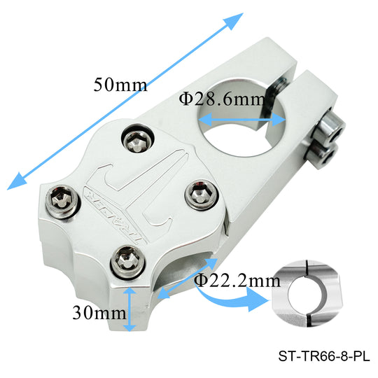 Tracer ST-TR66-8-PL, 28.6mm or 25.4mm Alloy Polish Stem