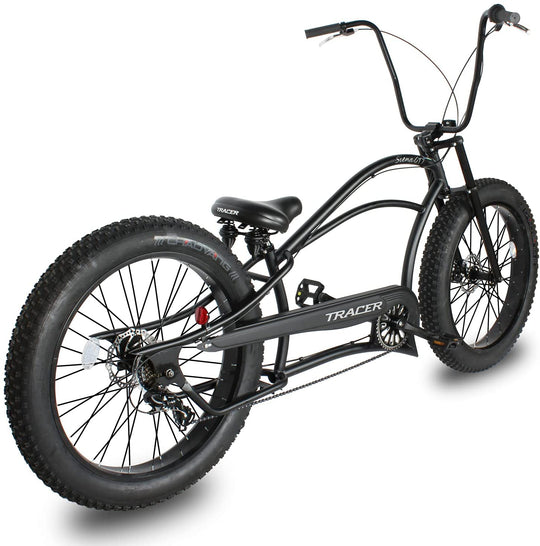 Tracer Siena GT 26'' Chopper Stretch Cruiser Fat Tire Bikes Oversized Frame, Hi-rise Handlebar, Available in 1 Speed/7 Speed