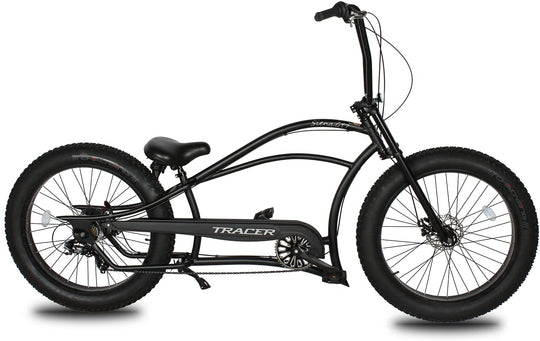 Tracer Siena GT 26'' Chopper Stretch Cruiser Fat Tire Bikes Oversized Frame, Hi-rise Handlebar, Available in 1 Speed/7 Speed