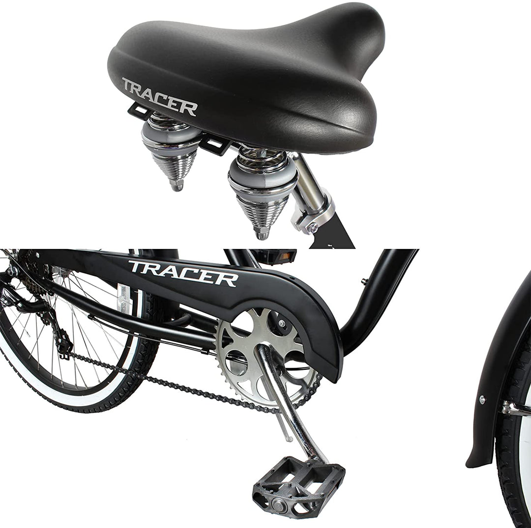 Tracer TAHA 26" Beach Cruiser Bikes Mens 1 & 7 Speed