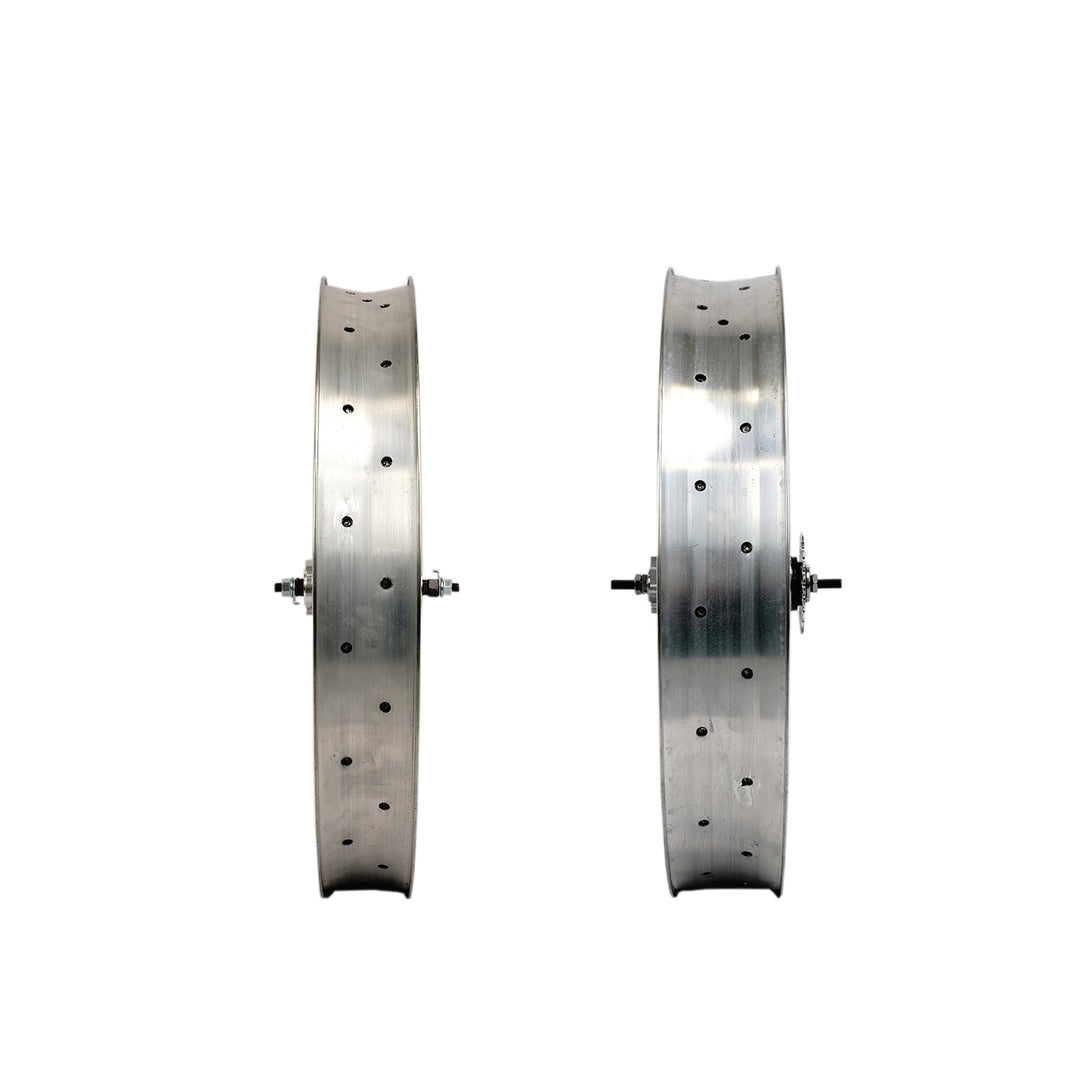 WH-D4D263613D3i-PL 26'' Internal 3 Speed Double Polished Fat Rim Wheelset, Compatible with Disc Brake.