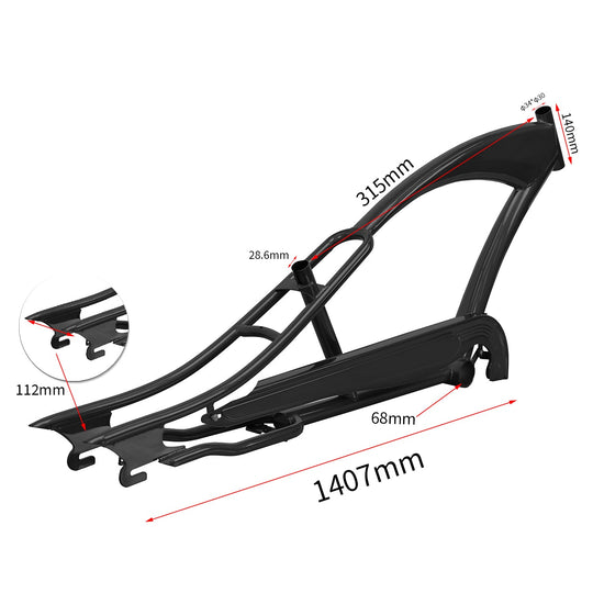 Micargi Puma Frame Stretch chopper bike